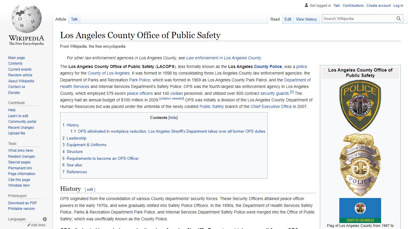 Los Angeles County Office of Public Safety - Wikipedia